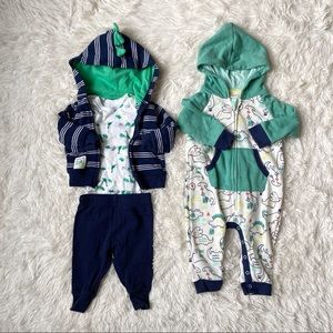 Bundle of 2 Dinosaurs Baby Outfits Size 3-6 Months